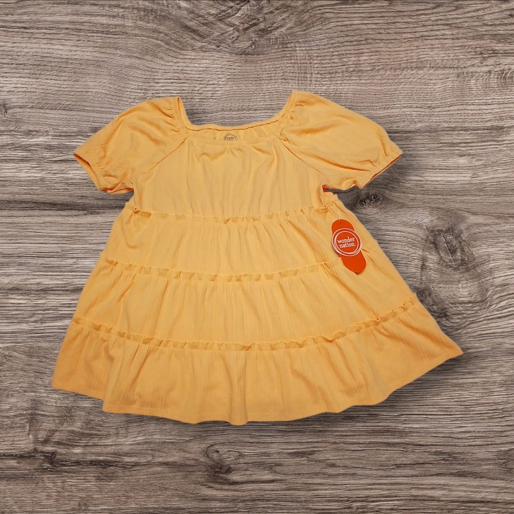 Wonder Nation Girls Apricot Cream Tiered Top – Size XL (14-16) – NWT